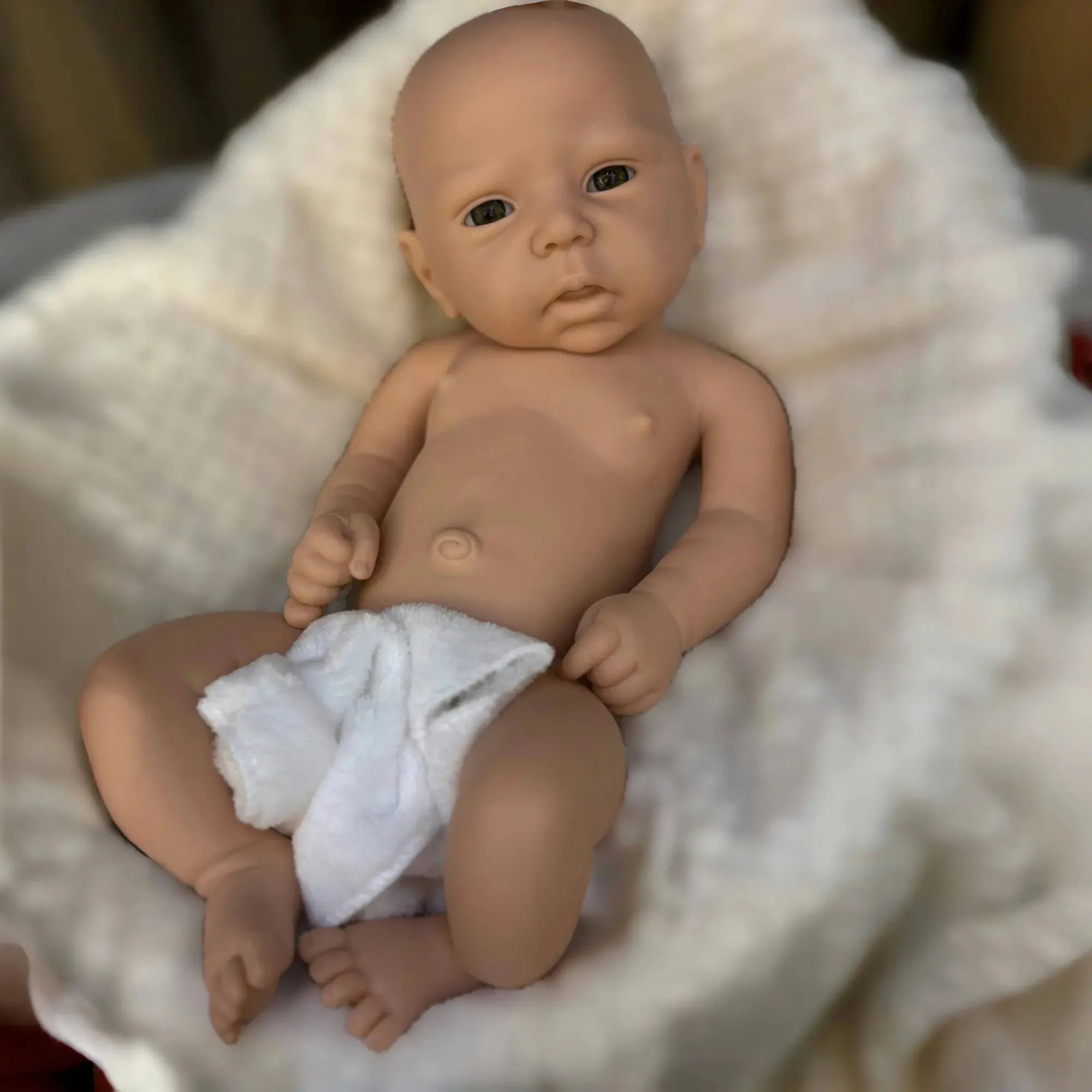 Image of Reborn Baby Dolls 17Inch Unpainted Silicone Bebe Girl Handmade Full