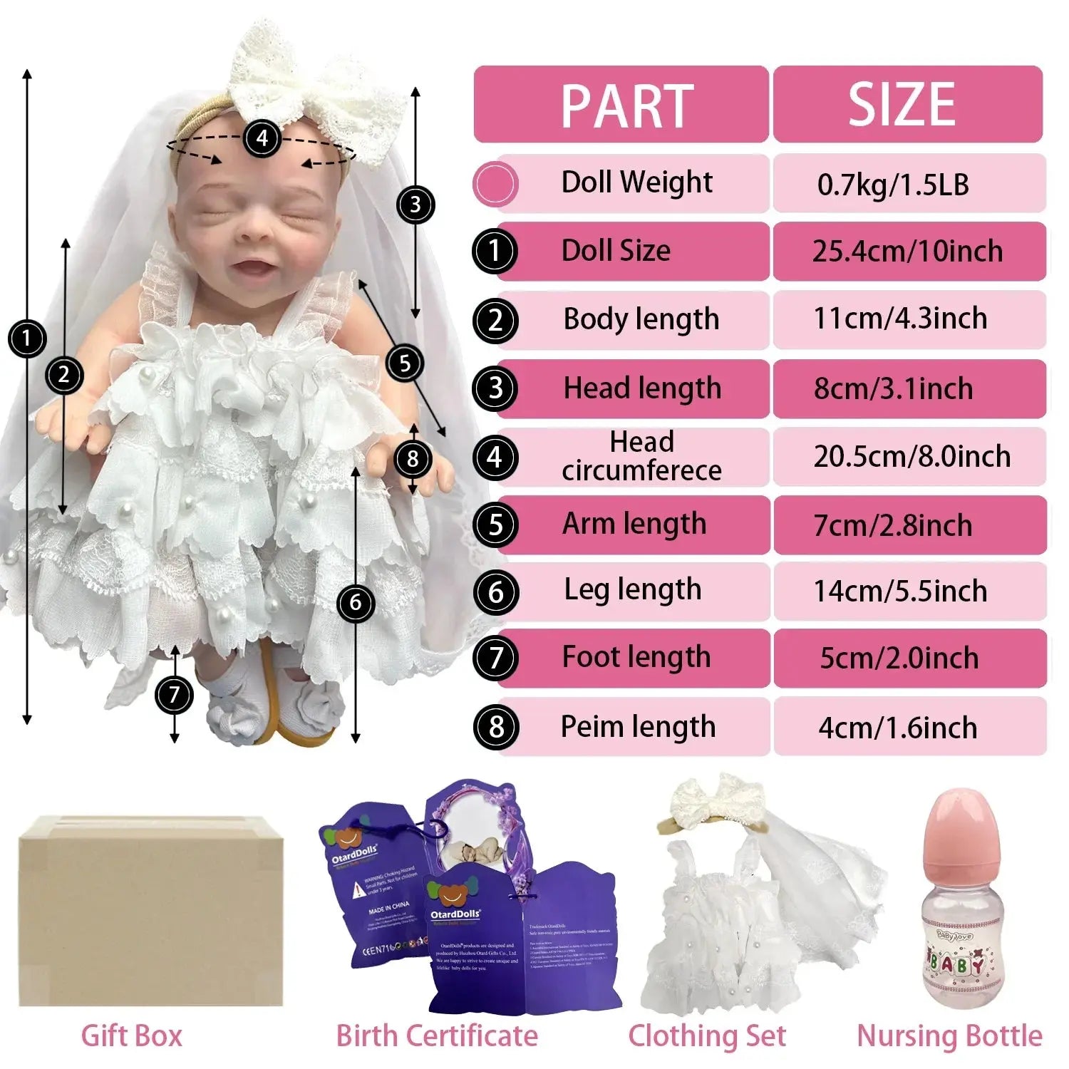 Image of Reborn Baby Dolls 25Cm Soft Solid Silicone Salia Bebe Reborn Girl