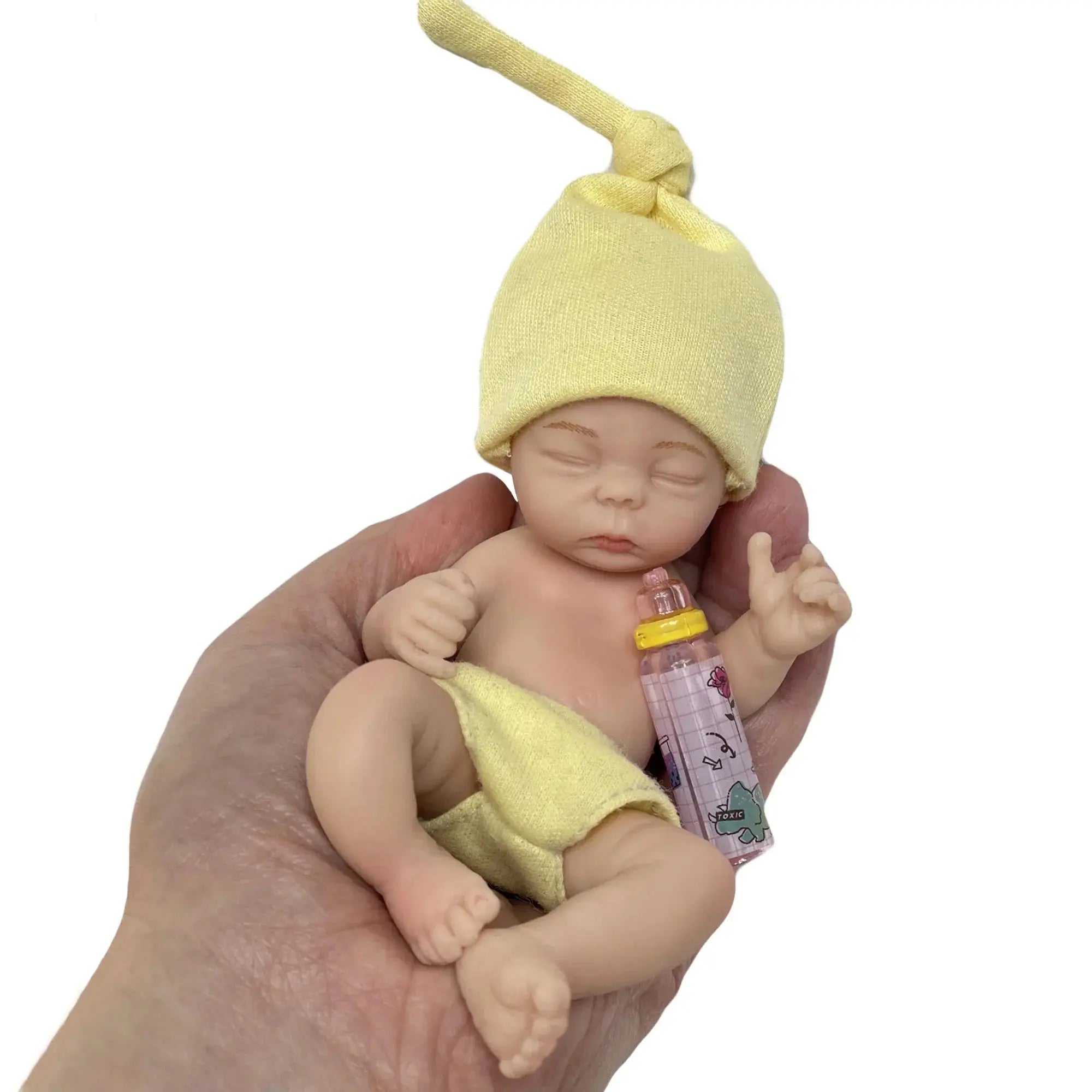 Image of Reborn Baby Dolls 6 Inch Full Solid Silicone Bebe Palm Reborn Doll