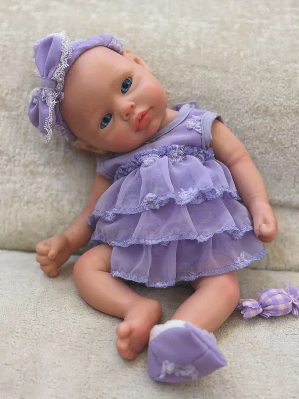 Image of Reborn Baby Dolls 13 Inch Full Body Soft Silicone Girl Reborn Doll