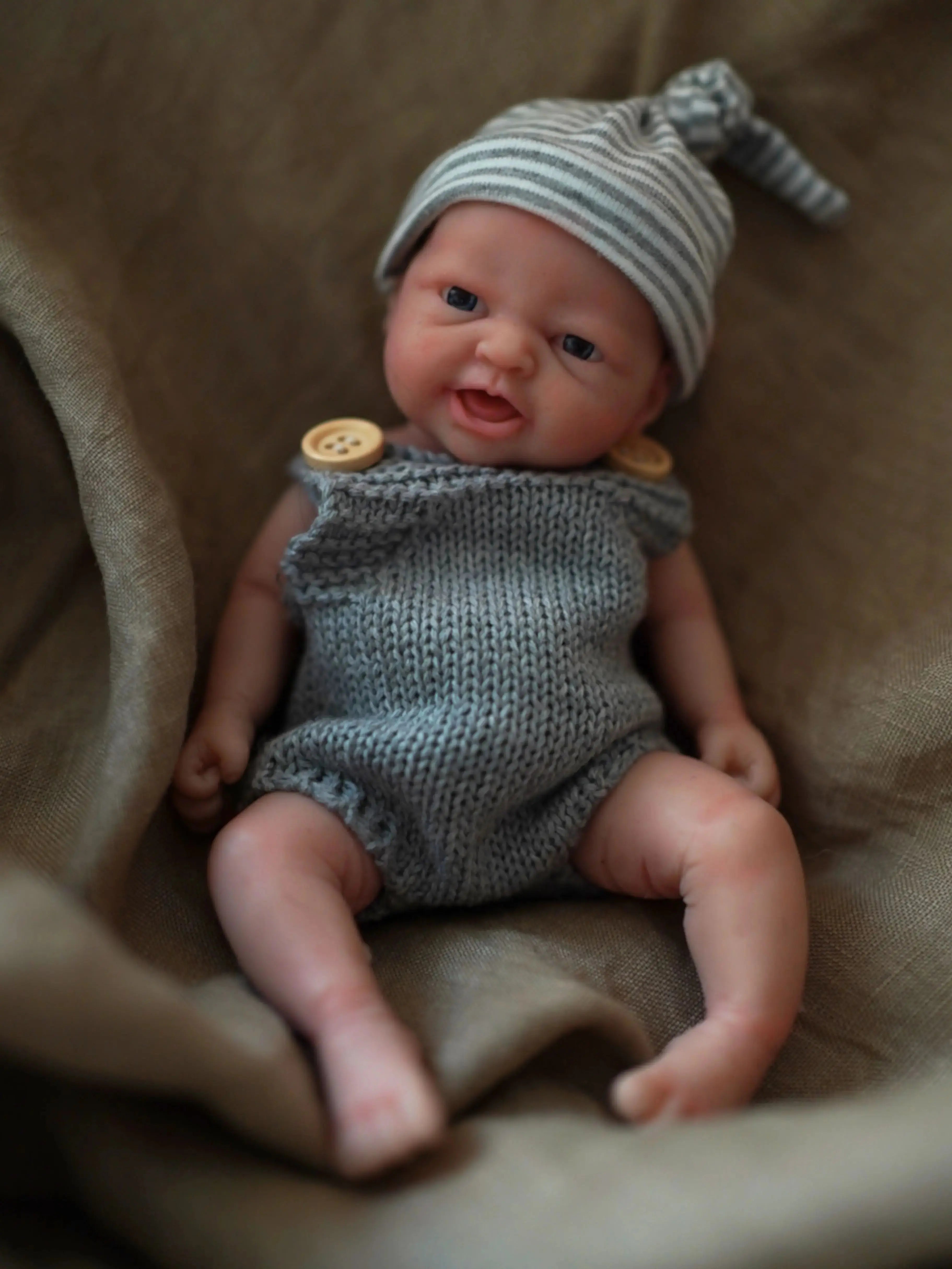 Image of Reborn Baby Dolls 7" Micro Preemie Full Body Silicone Baby Adorkable