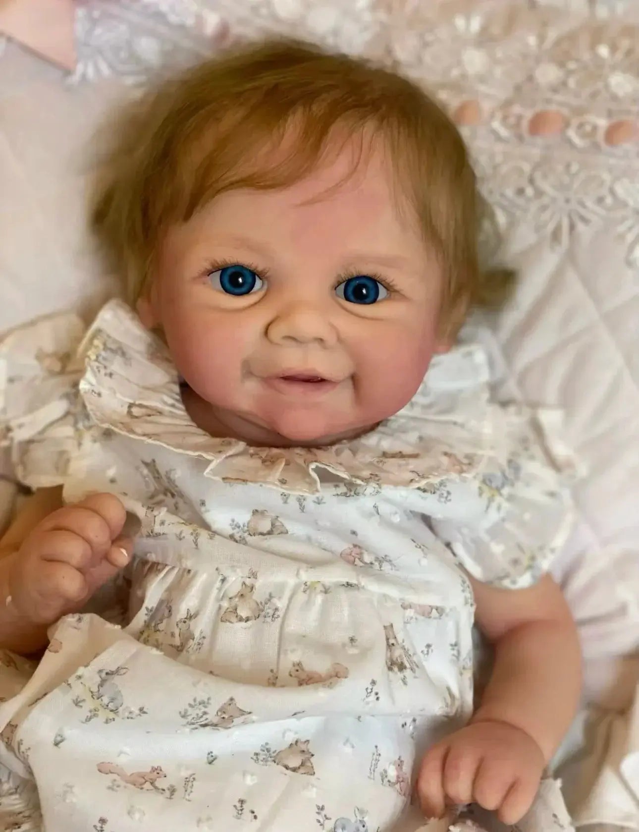 Image of Reborn Baby Dolls 18Inch Can Open Mouth Vivienne Full Body Silicone
