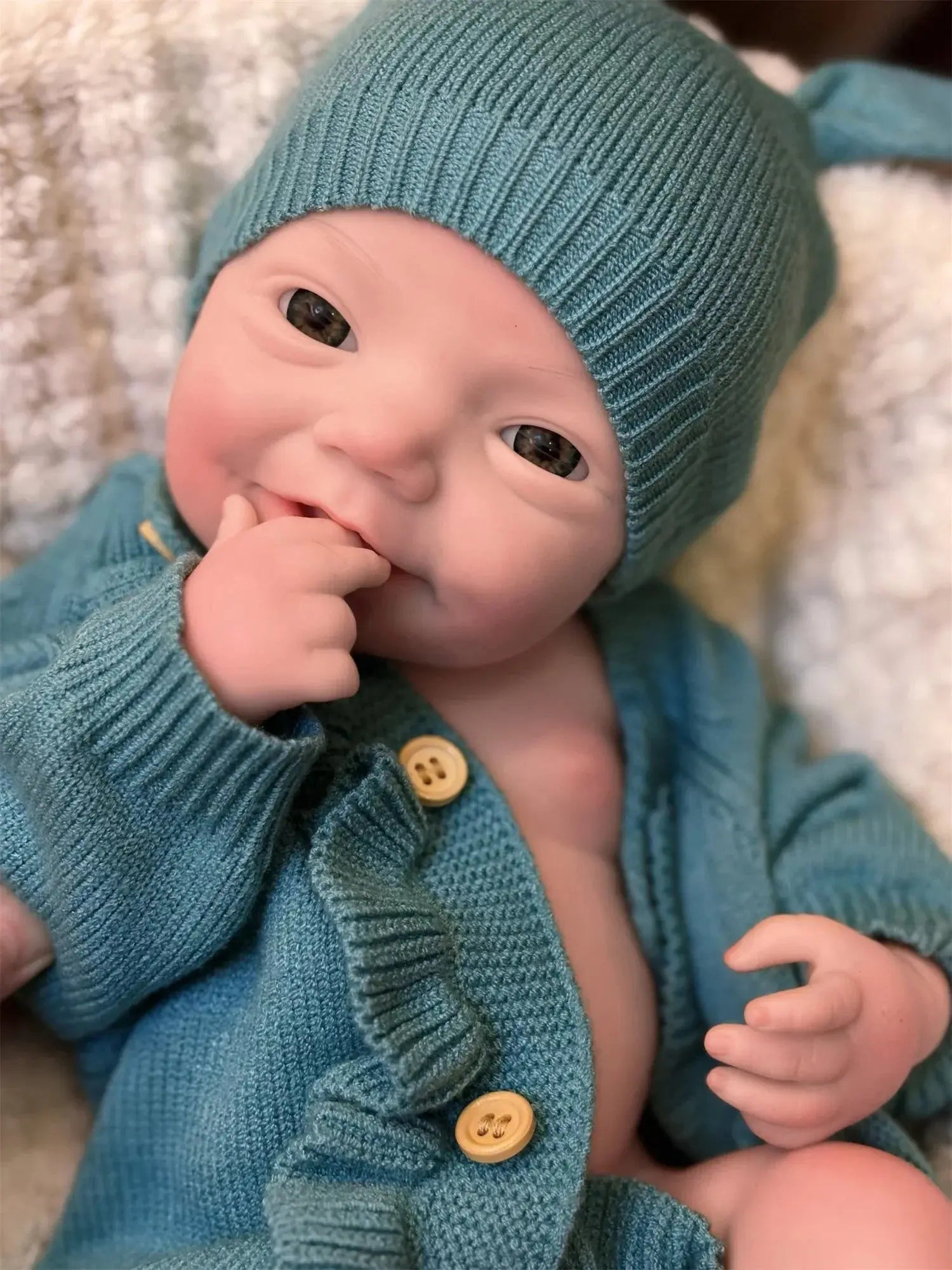 Image of Reborn Baby Dolls 18Inch Open Eyes Full Body Silicone Reborn Girl