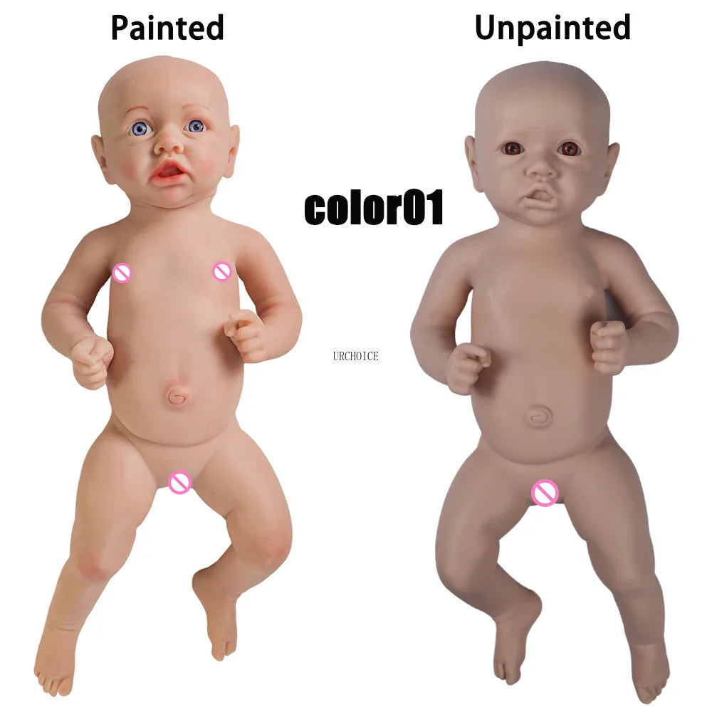 Image of Reborn Baby Dolls 100% Siold Silicone Reborn Baby Dark African Girl