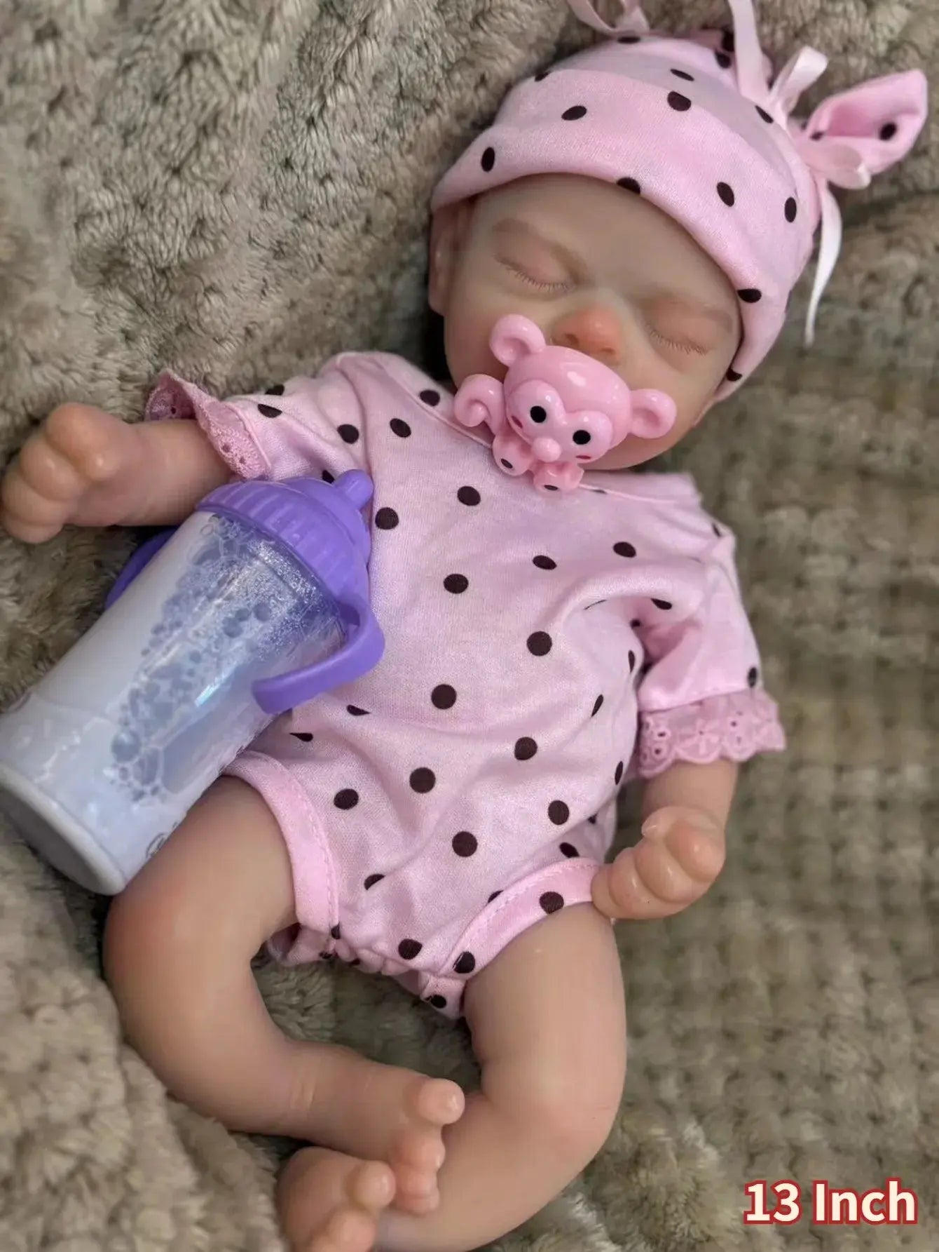 Image of Reborn Baby Dolls 13 Inch Full Silicone Reborn Doll Girl Handmade