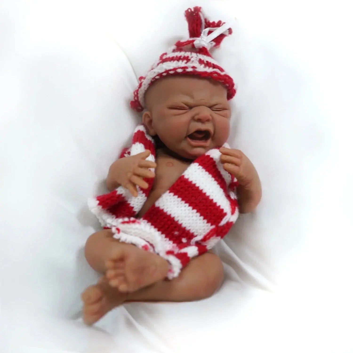 Image of Reborn Baby Dolls 7" Boy Micro Preemie Full Body Silicone Black Skin