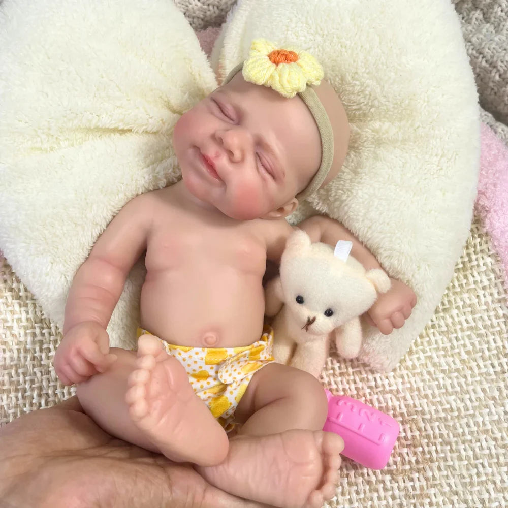 Image of Reborn Baby Dolls Mini 13 Inch Reborn Baby Doll Silicone Pascale
