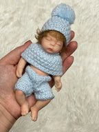 Image of Reborn Baby Dolls 6Inch Mini Palm Full Solid Silicone Bebe Reborn