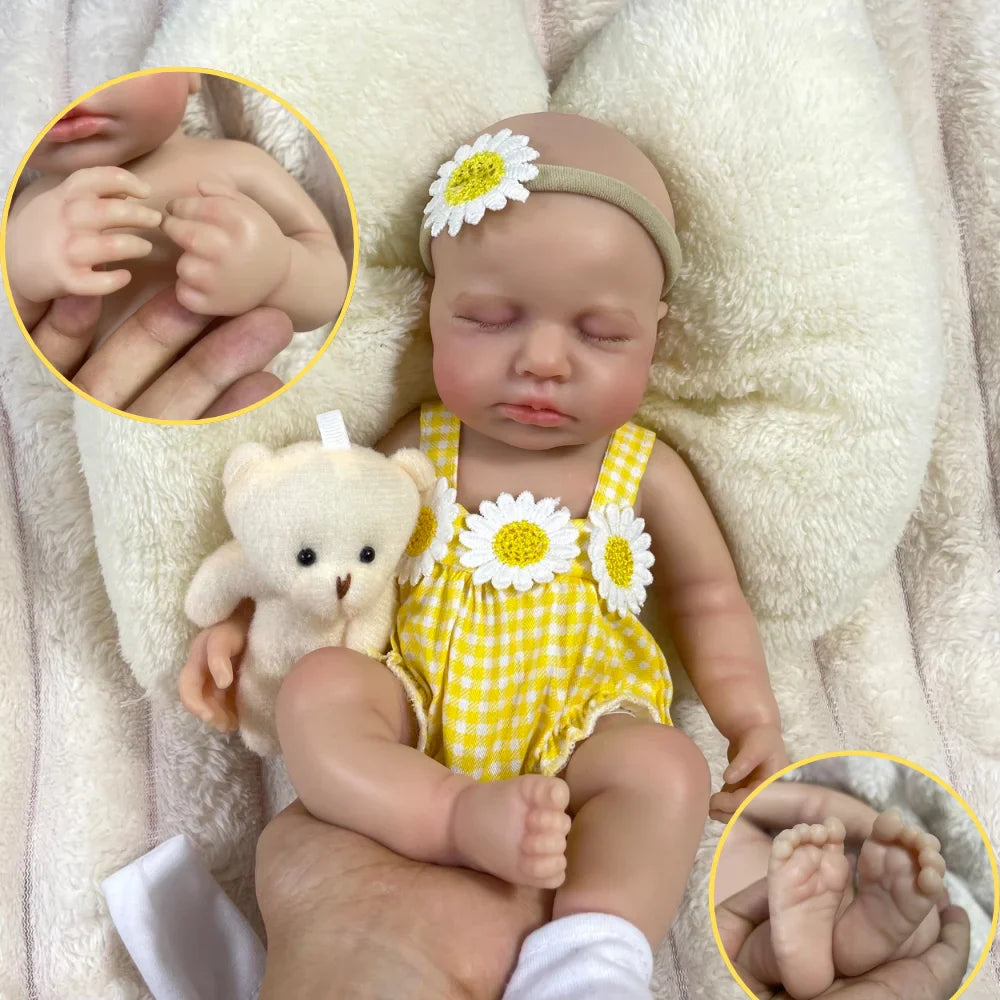Image of Reborn Baby Dolls Mini 33Cm Full Solid Silicone Reborn Baby Doll