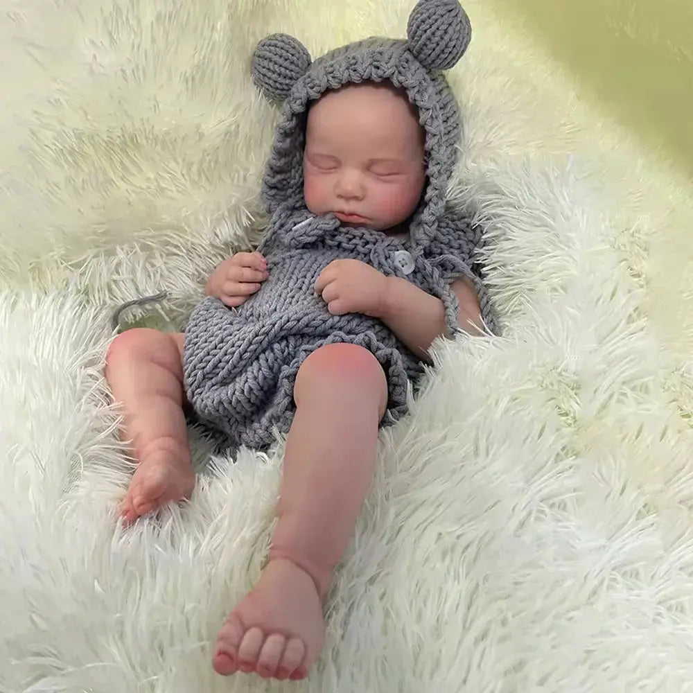 Image of Reborn Baby Dolls Artificial Soft Full Body Platinum Silicone Painted