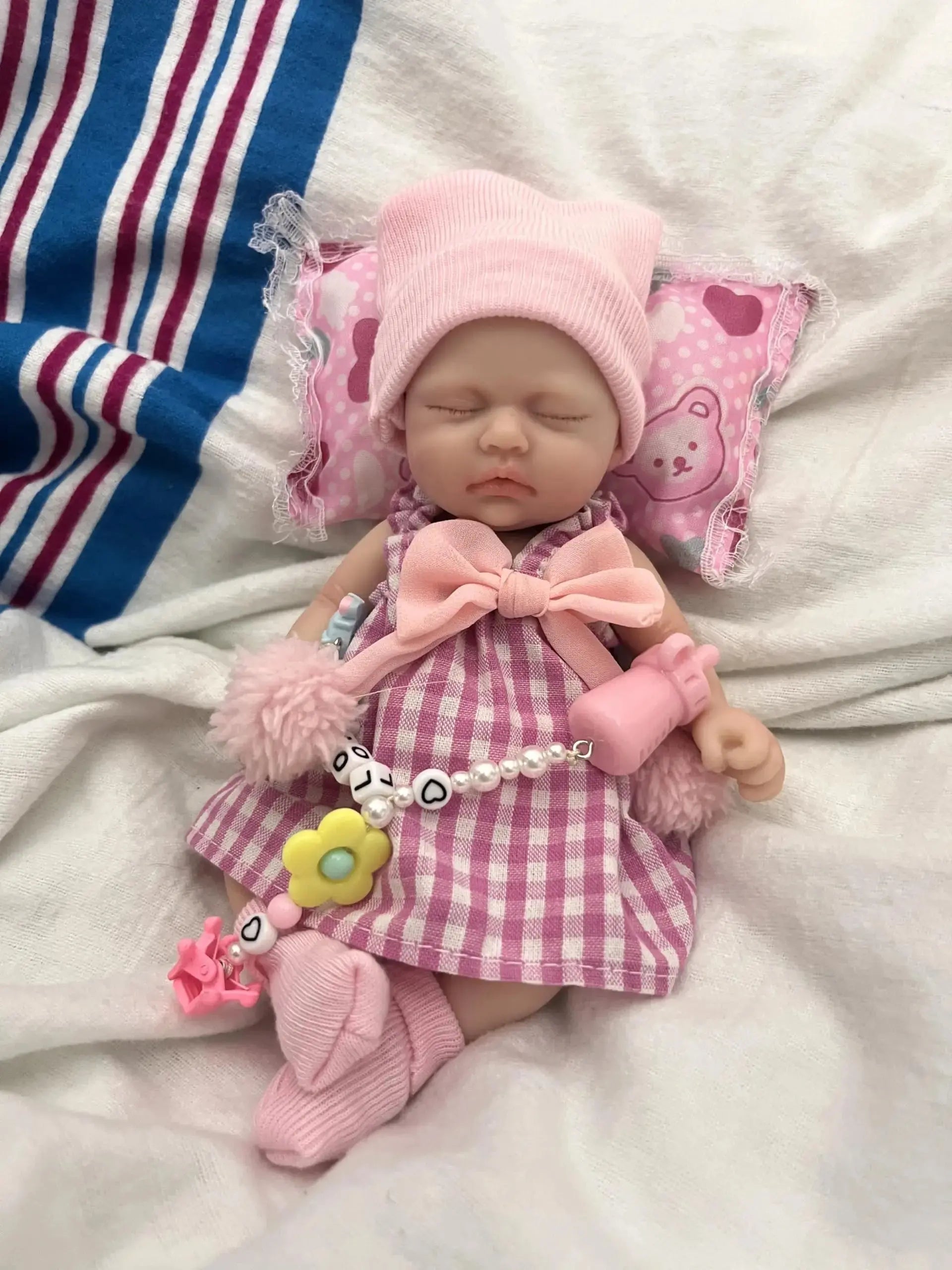 Image of Reborn Baby Dolls Miniature Babies 7" Full Body Silicone Baby Reborn