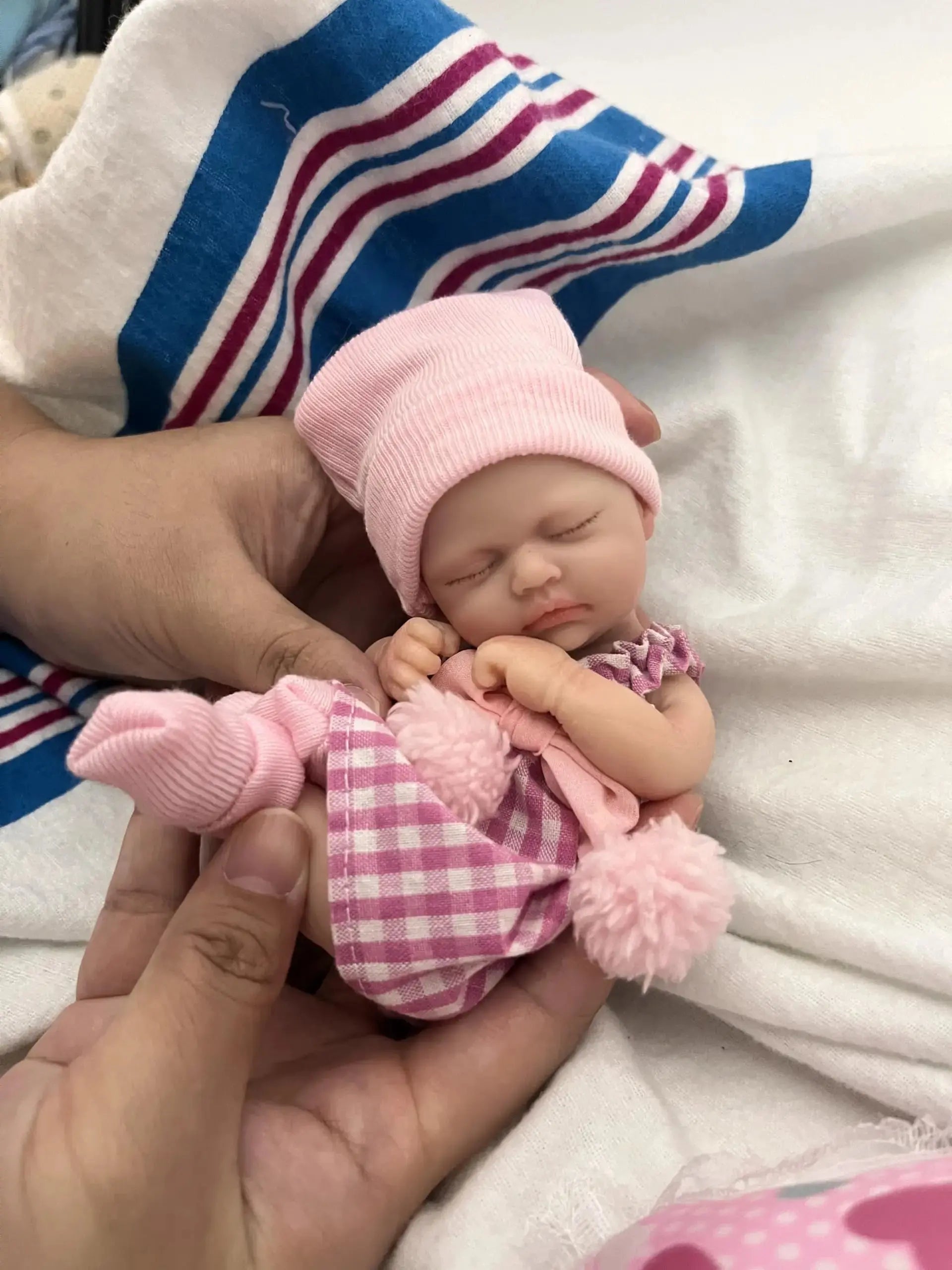Image of Reborn Baby Dolls Miniature Babies 7" Full Body Silicone Baby Reborn