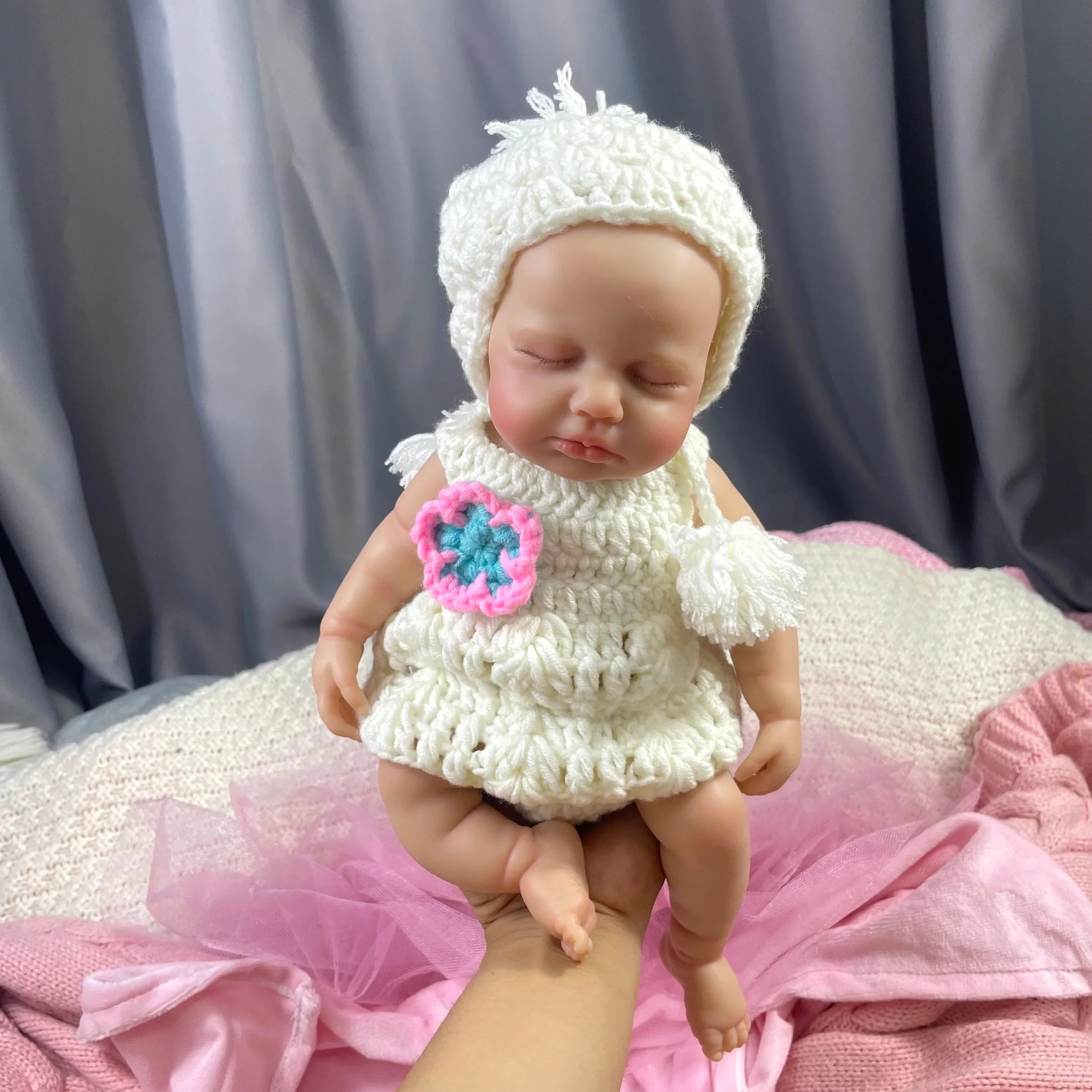 Image of Reborn Baby Dolls Mini 32Cm Full Solid Silicone Reborn Baby Doll