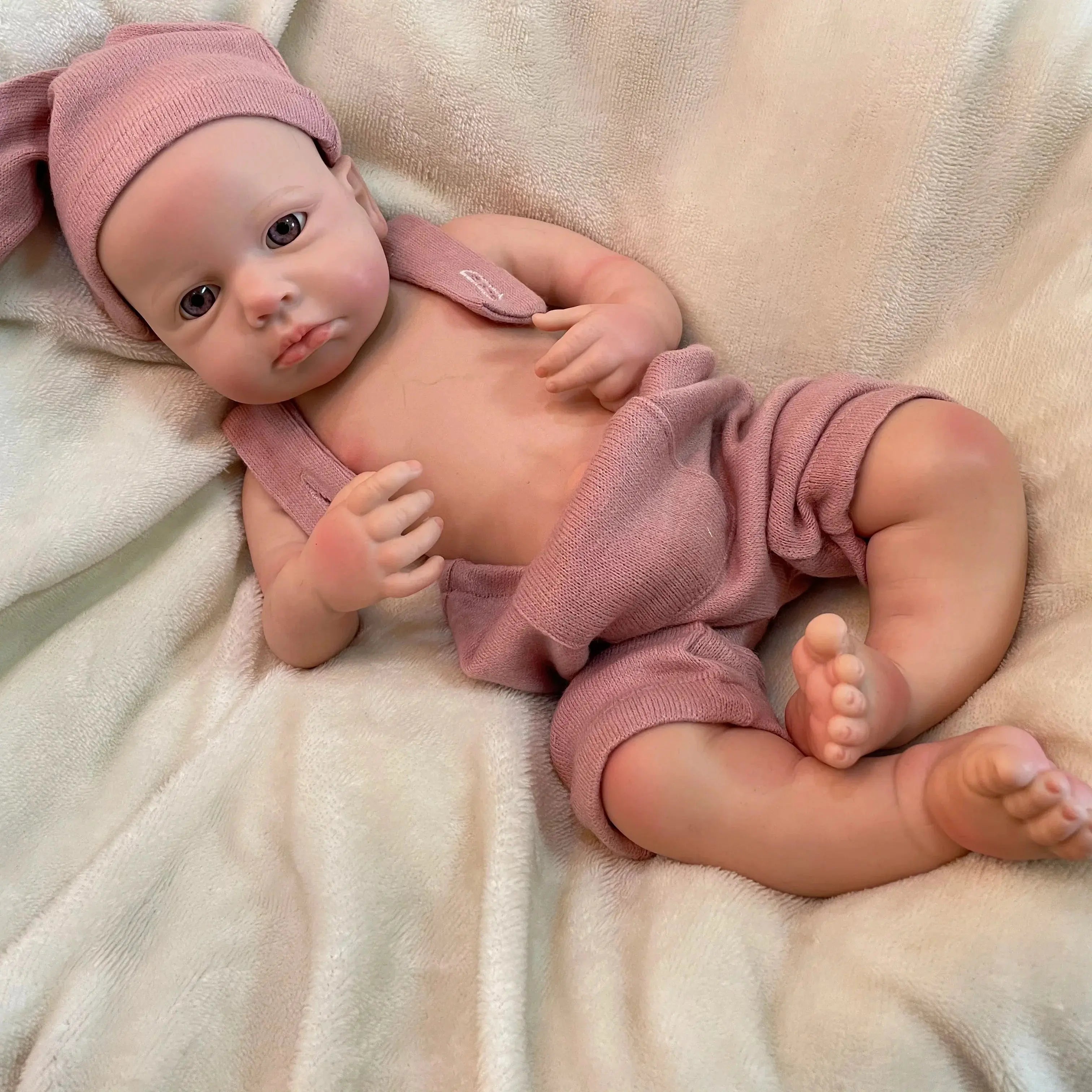 Image of Reborn Baby Dolls 45Cm Boy/Girl Loulou All Silicone Reborn Doll
