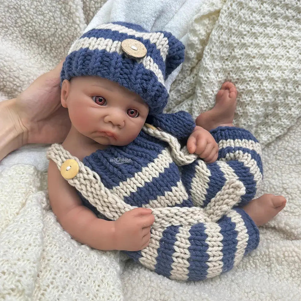 Image of Reborn Baby Dolls 16Inch Dark Skin Realistic Full Body Silicone