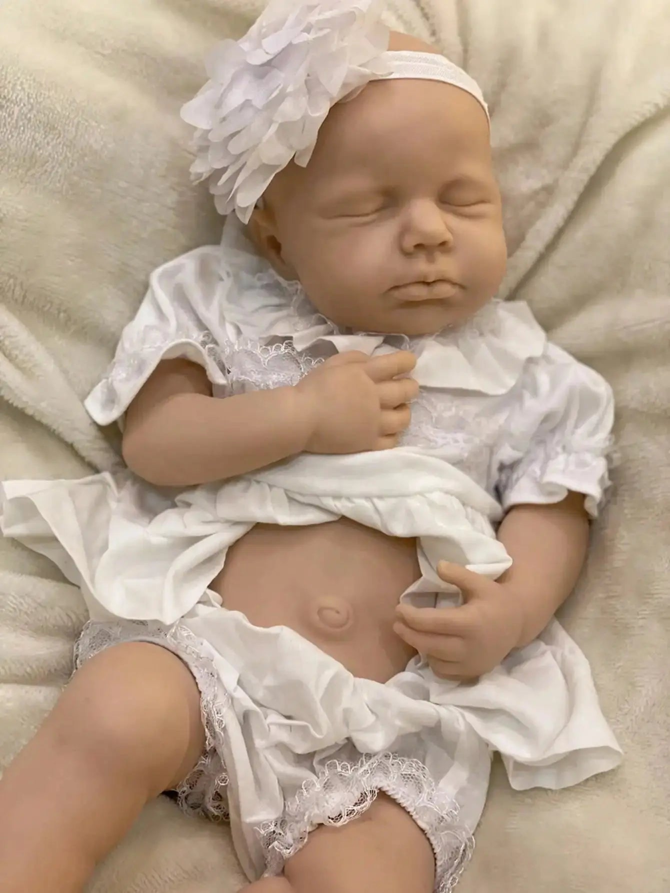 Image of Reborn Baby Dolls Saskia 18-Inch Loulou Full Silicone Reborn Girl |