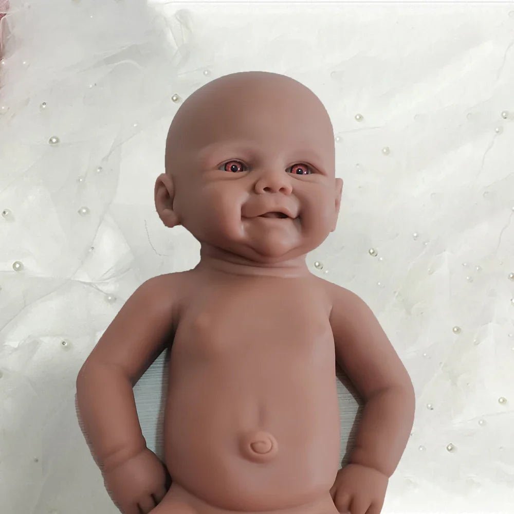 Image of Reborn Baby Dolls 17Inch Black Skin Realistic Soft Silicone Reborn