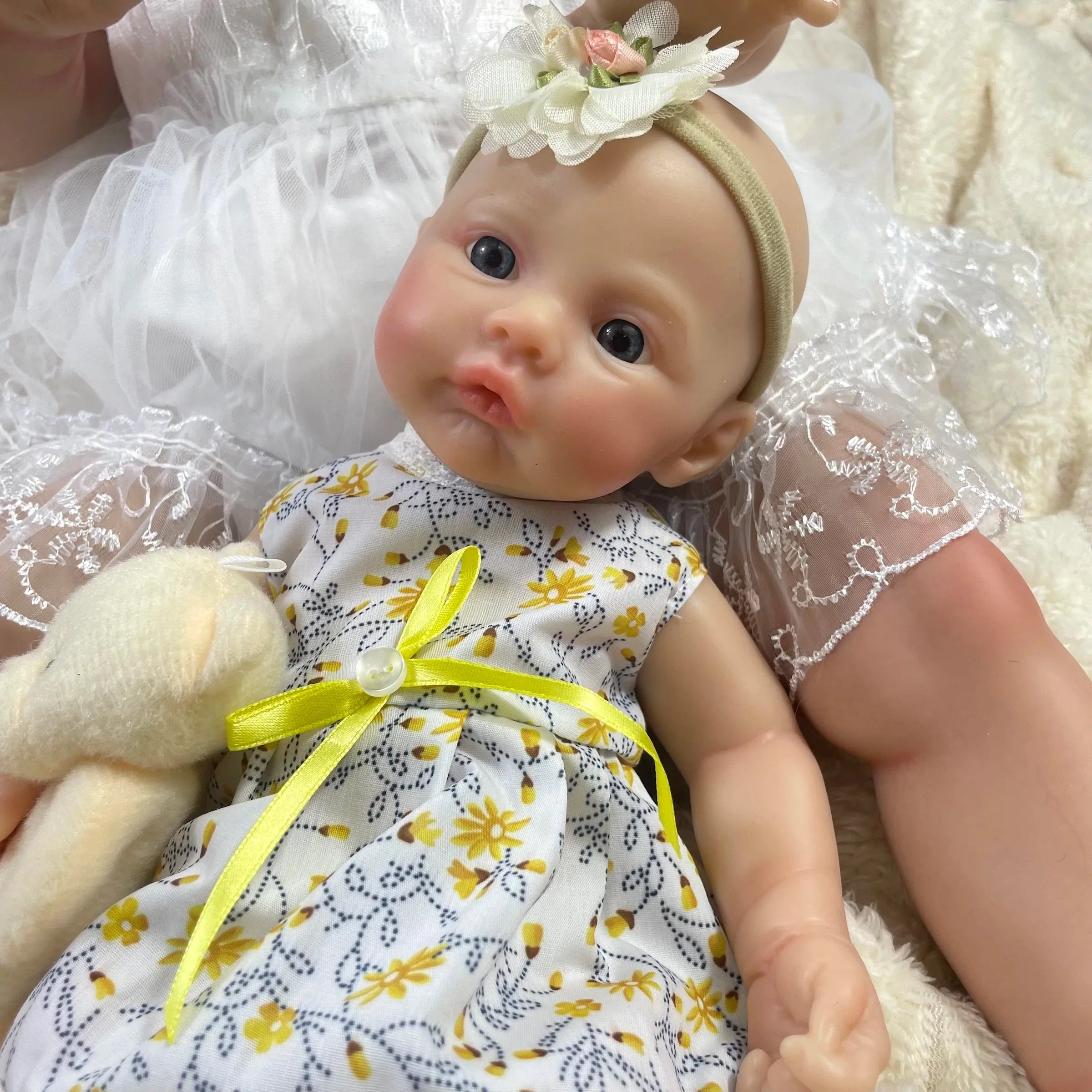 Image of Reborn Baby Dolls Mini 33 Cm Full Silicon Reborn Baby Doll Meadow