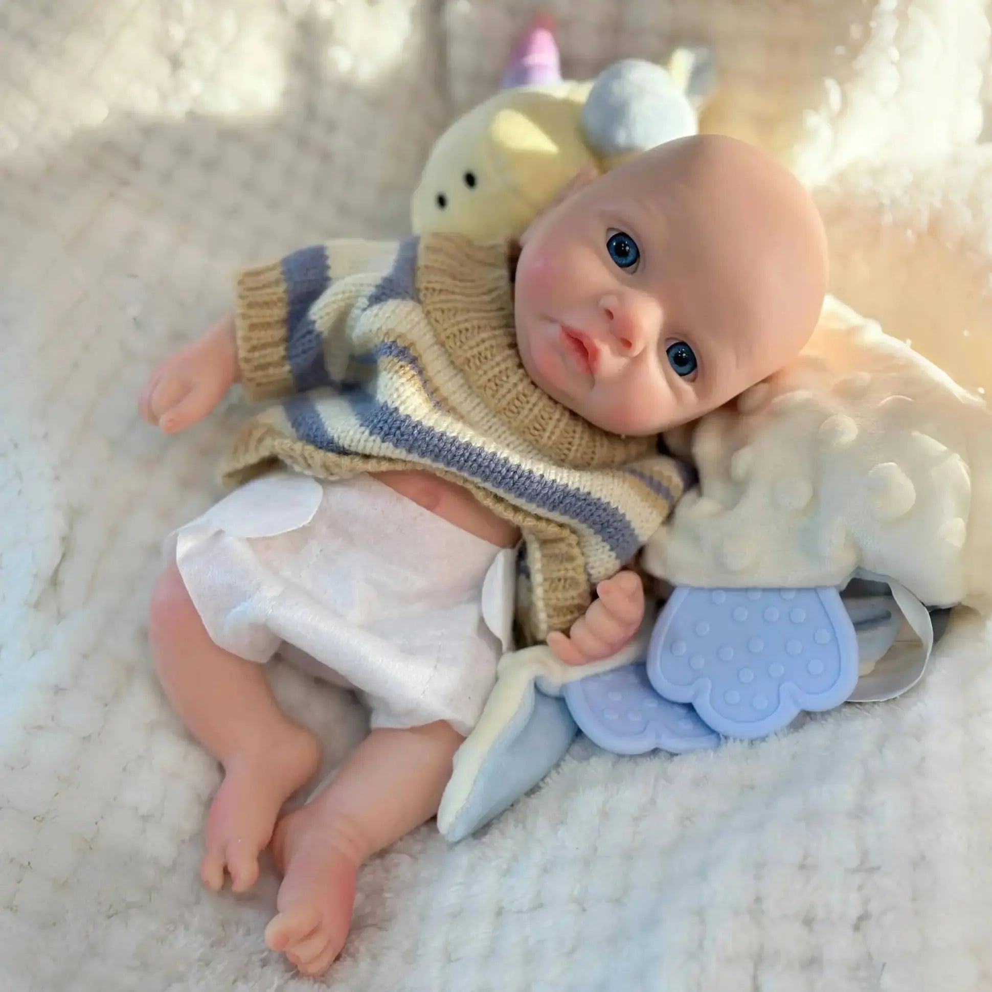 Image of Reborn Baby Dolls 25Cm Silicone Boy Reborn Dolls Painted Full Body