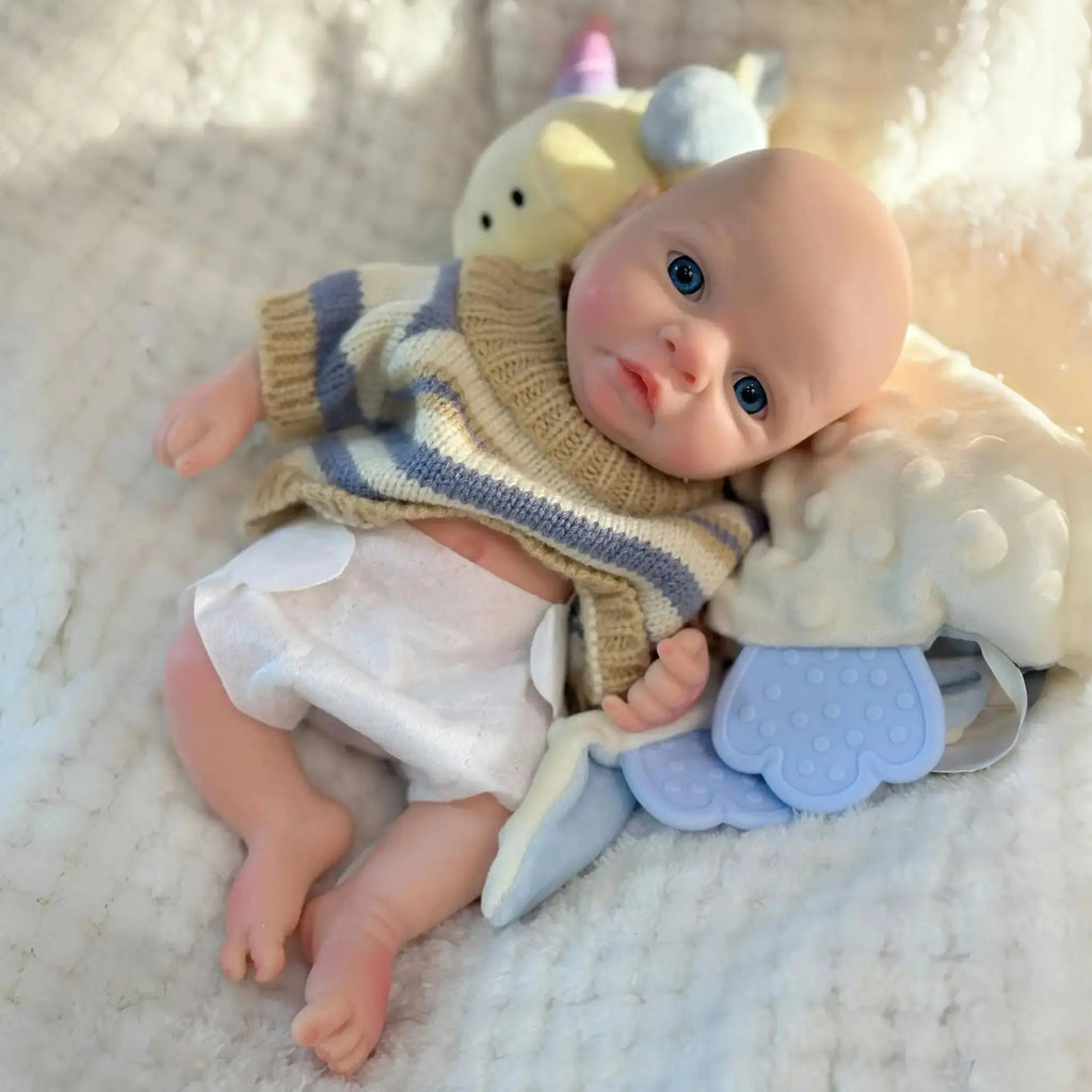 Image of Reborn Baby Dolls 25Cm Silicone Boy Reborn Dolls Painted Full Body