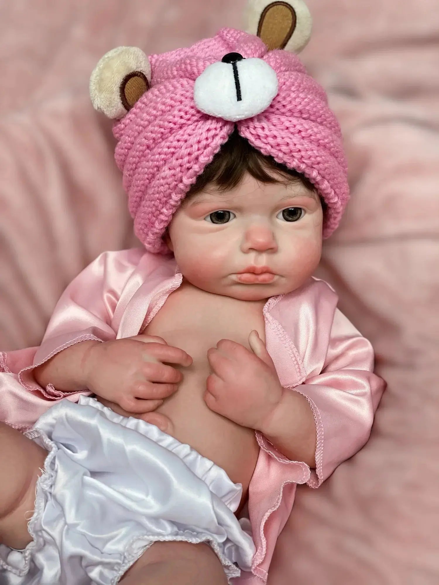 Image of Reborn Baby Dolls 45Cm Solid Silicone Loulou Bebe Reborn Girl With