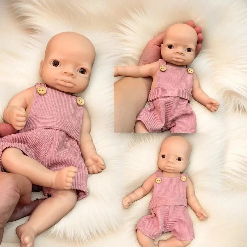 Image of Reborn Baby Dolls 10Inch Washable Open Eyes Lanny Full Body Silicone