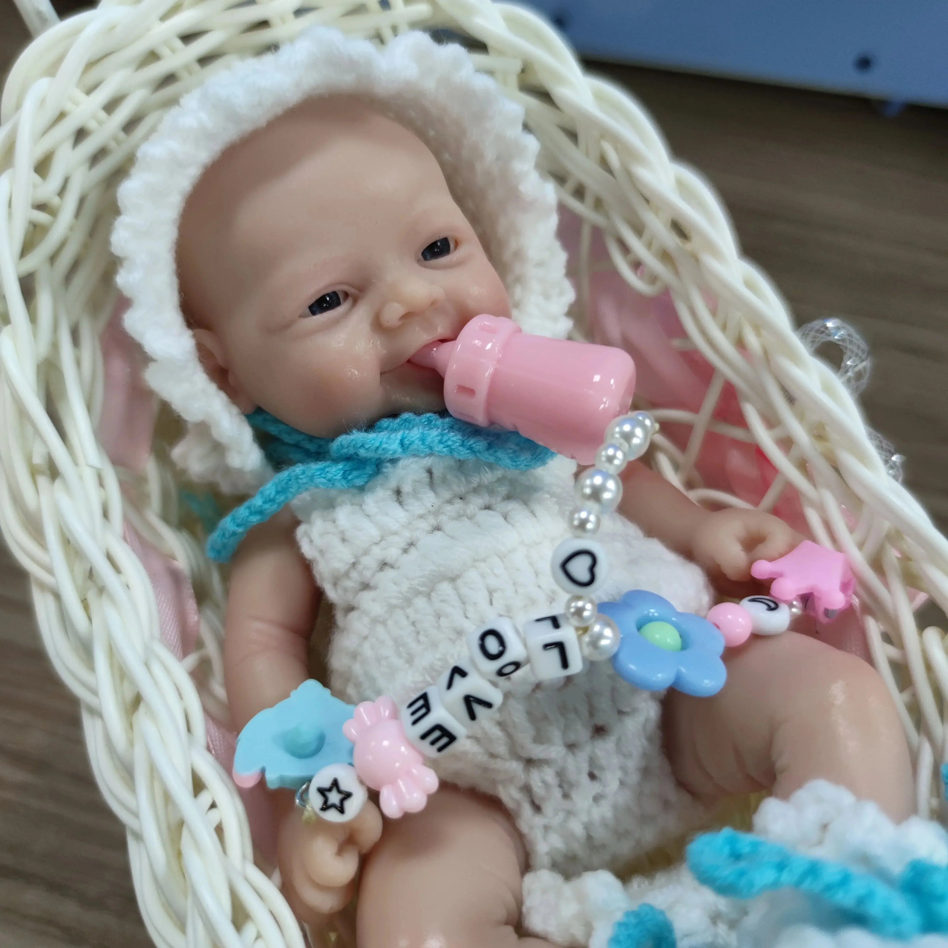 Image of Reborn Baby Dolls Lifelike Reborn Baby Doll 7 Inch Mini Full Body