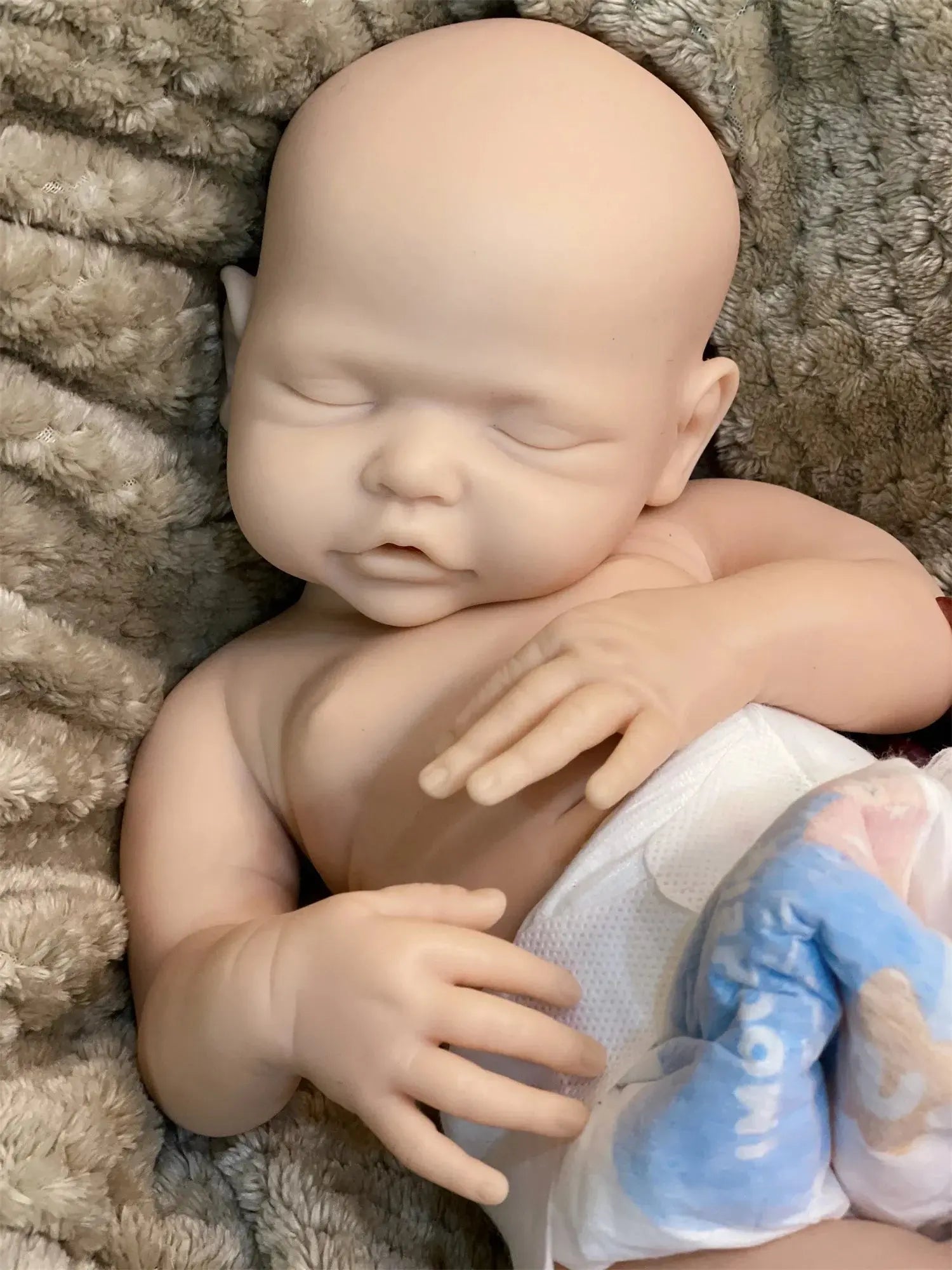 Image of Reborn Baby Dolls Can Open Mouth 17Inch Washable Close Eyes Full Body