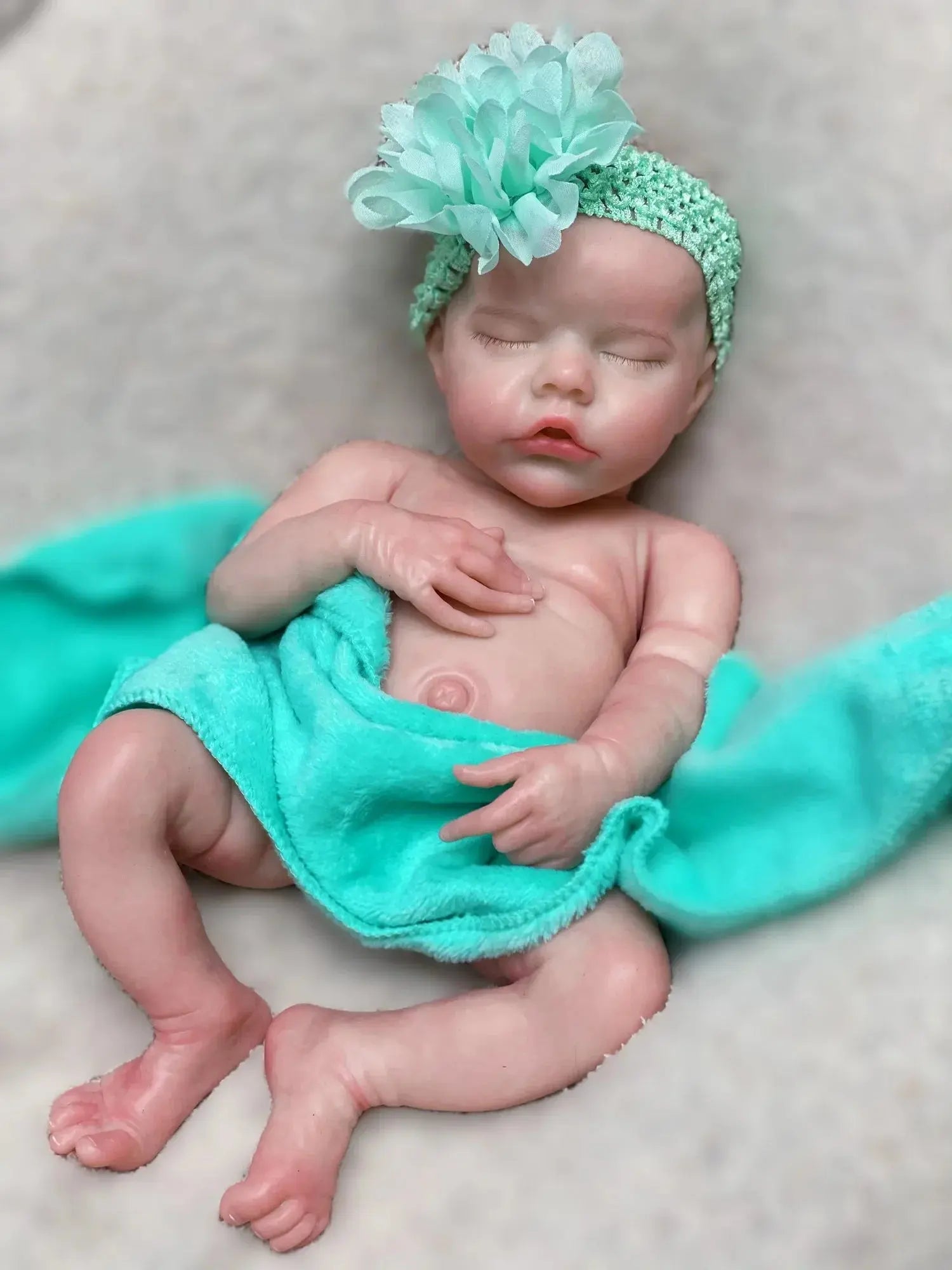 Image of Reborn Baby Dolls 40Cm Twins B Solid Silicone Bebe Reborn Girl With