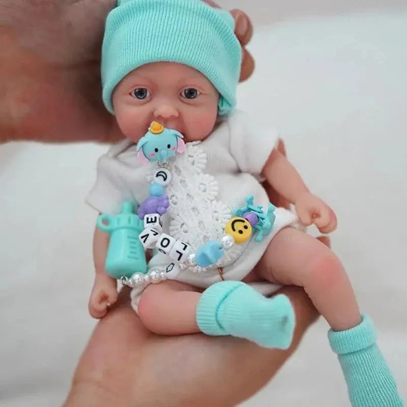 Image of Reborn Baby Dolls 7" Micro Preemie Full Body Silicone Baby Sleeping