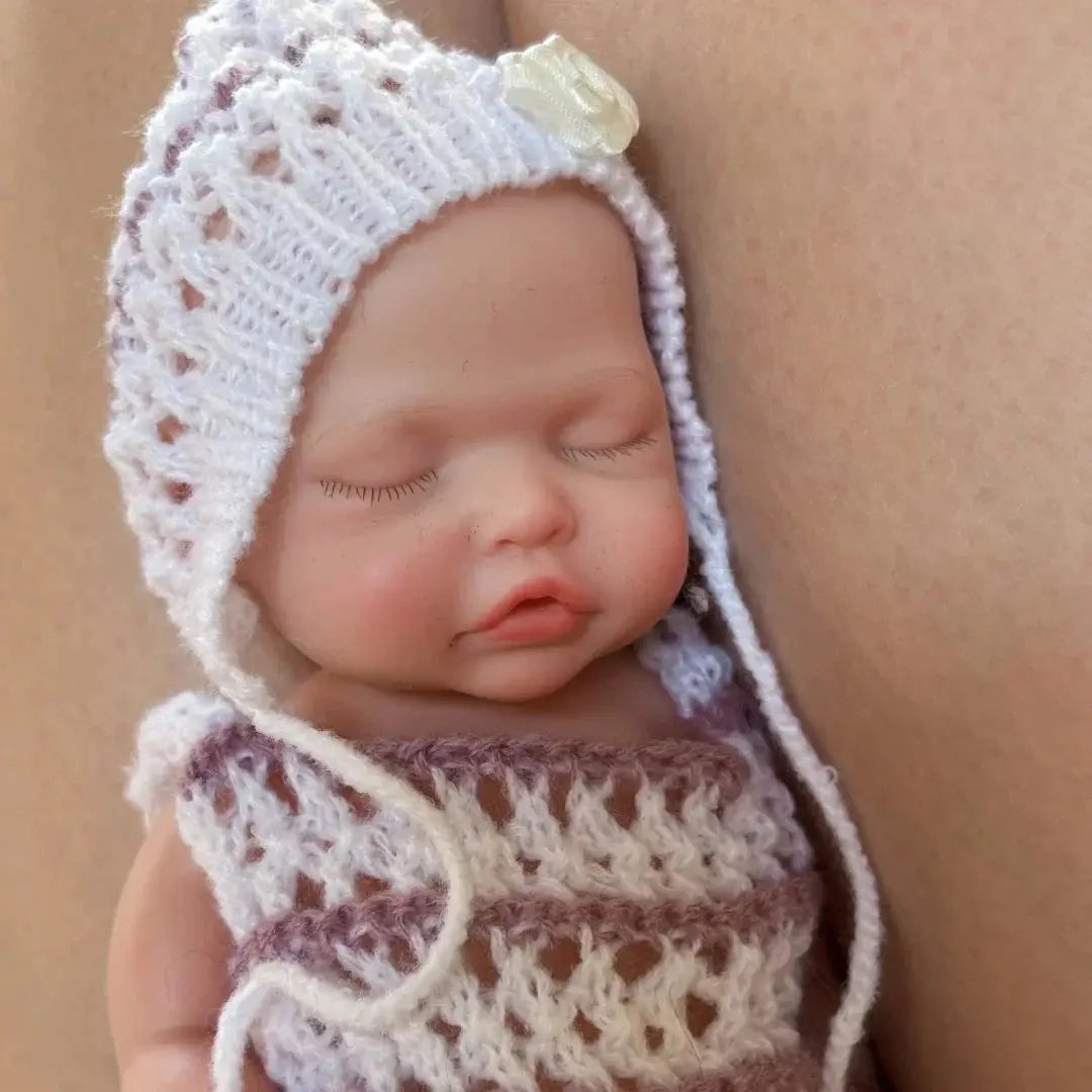 Image of Reborn Baby Dolls 10Inch Sleeping Silicone Bébé Reborn Girl Doll With