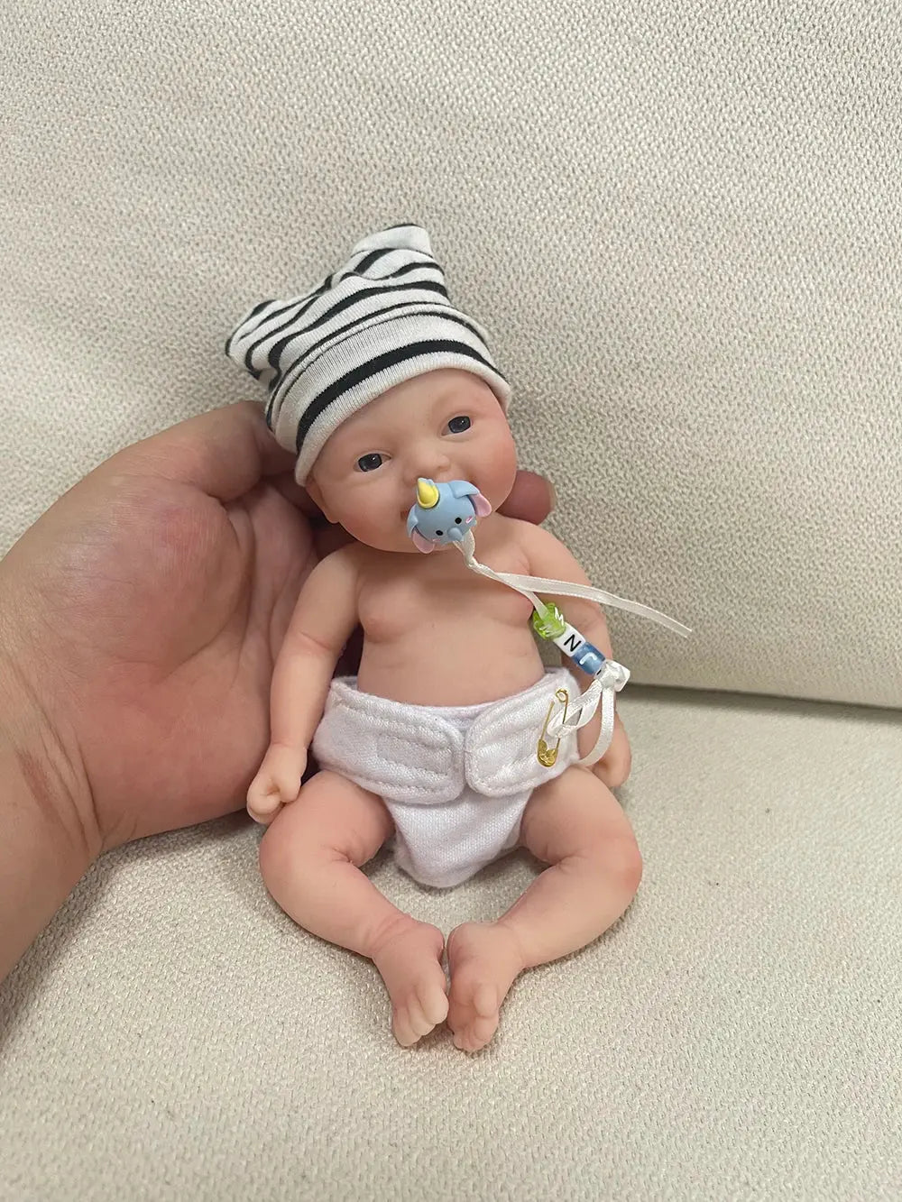 Image of Reborn Baby Dolls 7" Boy Micro Preemie Full Body Silicone Baby Doll