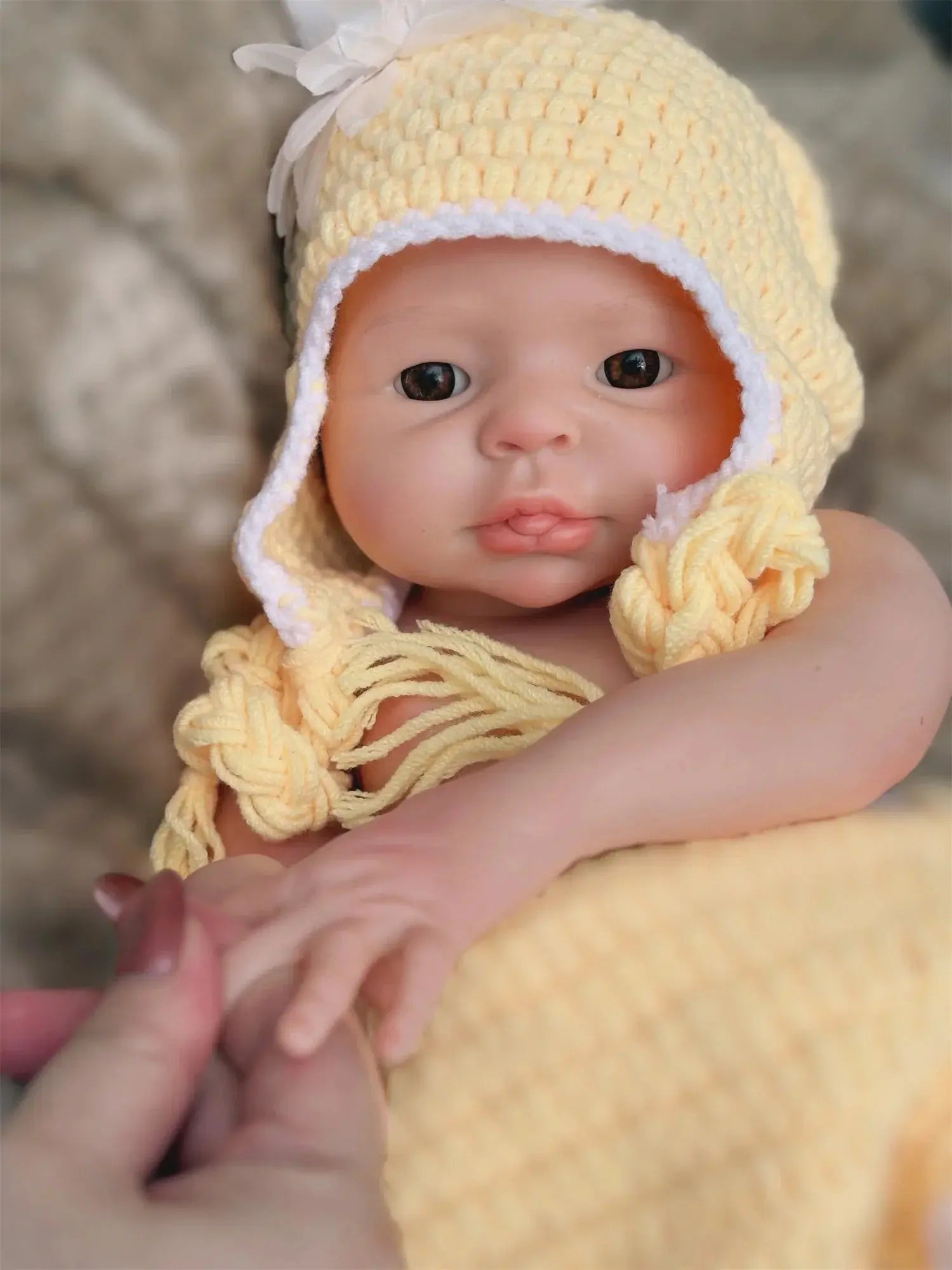 Image of Reborn Baby Dolls 17Inch Washable Full Body Solid Silicone Bebe