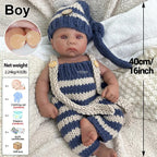 Image of Reborn Baby Dolls 16Inch Dark Skin Realistic Full Body Silicone