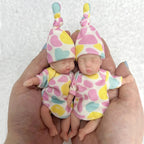 Image of Reborn Baby Dolls 11Cm Painted Mini Silicone Palm Girl With 2 Set Of