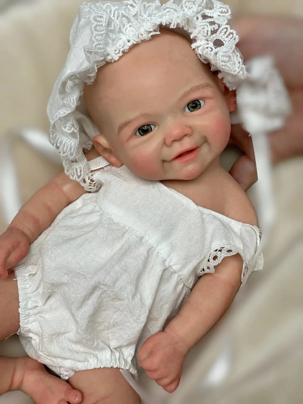 Image of Reborn Baby Dolls 33Cm Cuddly Vivienne Full Body Solid Silicone