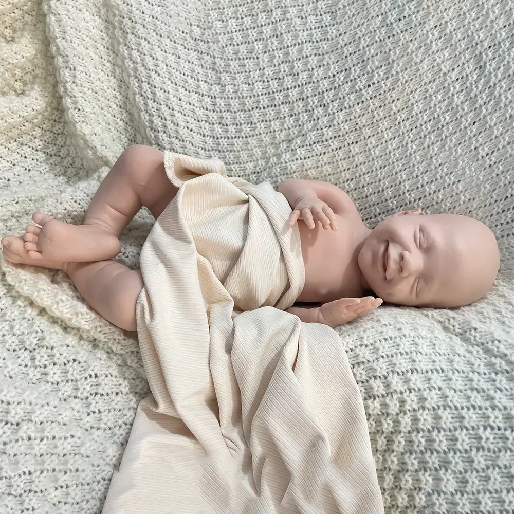 Image of Reborn Baby Dolls Diy Lifelike 17Inch Flexible Silicone Reborn Doll