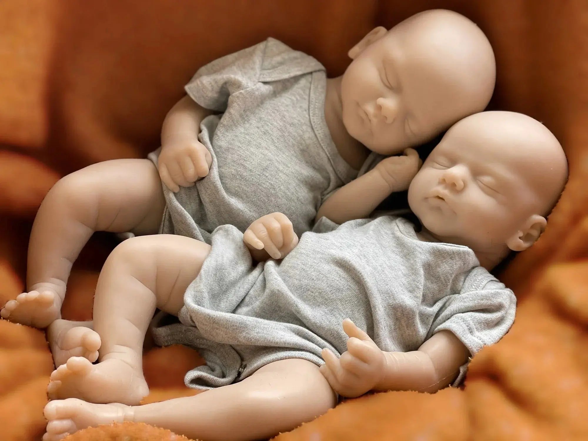 Image of Reborn Baby Dolls Can Open Mouth 45Cm Twins Sam Reborn Baby Girl And