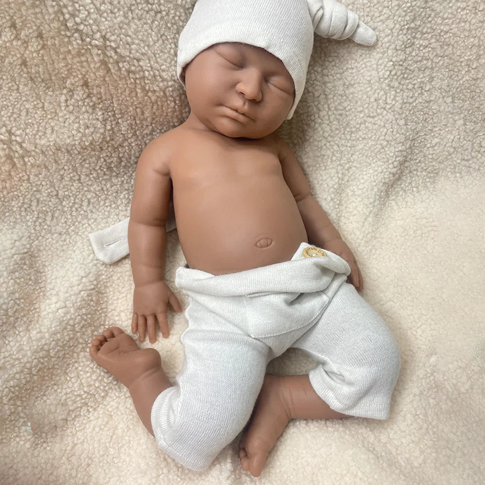 Image of Reborn Baby Dolls 22" Weighted Black Reborn Doll Soft Full Silicone