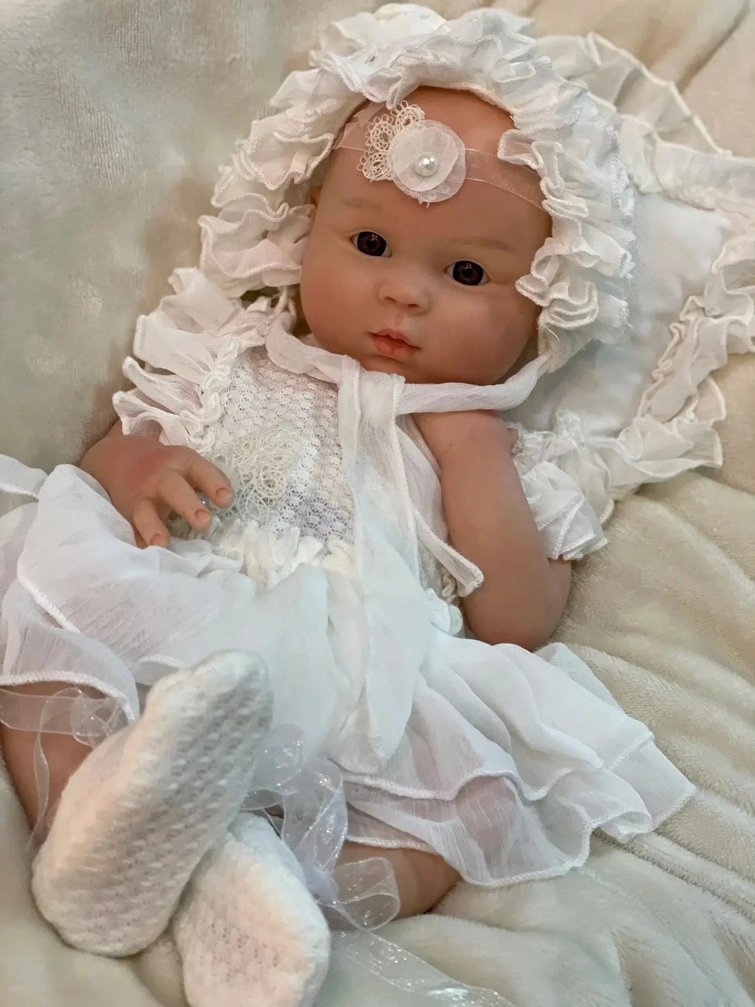 Image of Reborn Baby Dolls 45Cm Full Body Solid Silicone Bebe Reborn Girl 3D