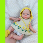 Image of Reborn Baby Dolls 10Inch Open Eyes Bebe Reborn De Silicona Girl Doll