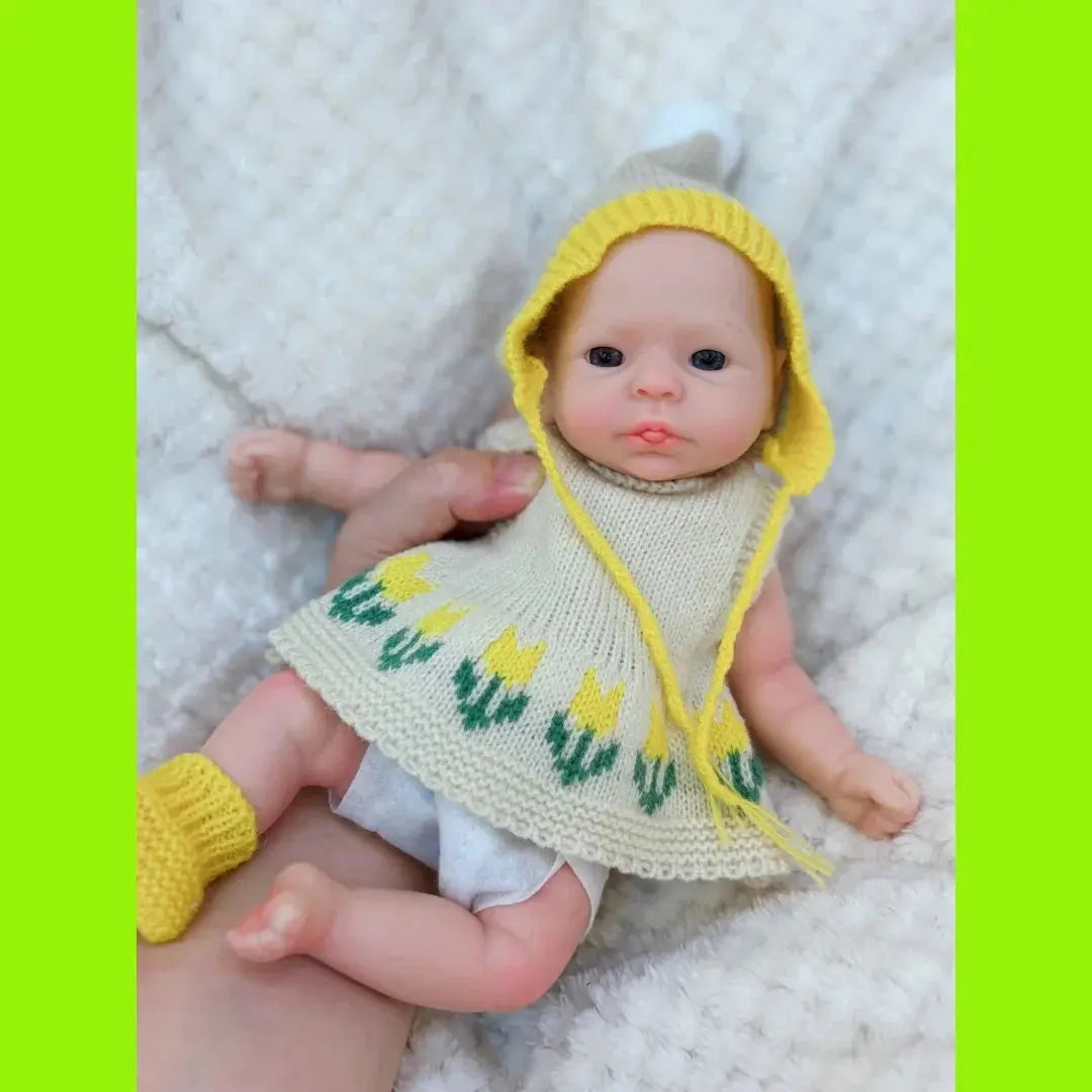 Image of Reborn Baby Dolls 10Inch Open Eyes Bebe Reborn De Silicona Girl Doll