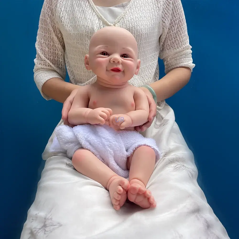 Image of Reborn Baby Dolls 17 Inch Silicone Body Reborn Baby Doll Waterproof