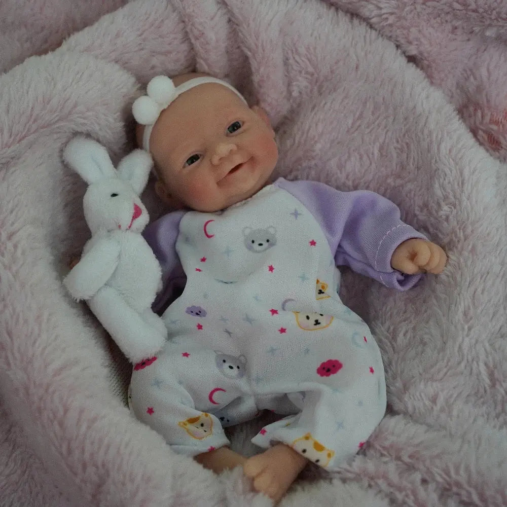 Image of Reborn Baby Dolls 7" Micro Preemie Full Silicone Sweet Baby Doll  