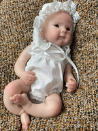 Image of Reborn Baby Dolls 33Cm Open Eyes Bettie Solid Silicone Bebe Reborn