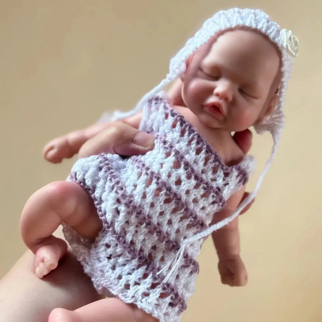 Image of Reborn Baby Dolls 10Inch Sleeping Silicone Bébé Reborn Girl Doll With