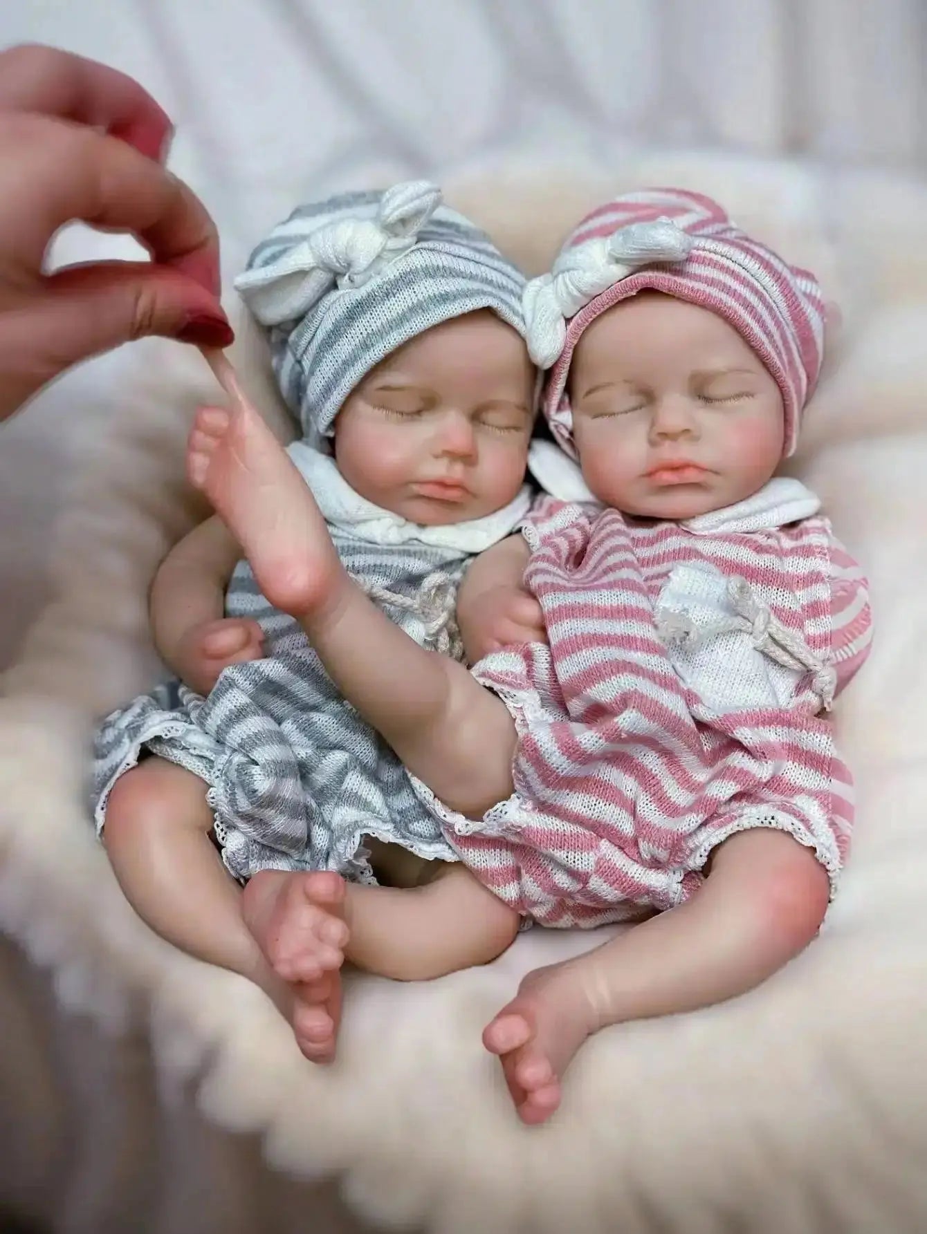 Image of Reborn Baby Dolls Saskia Full Body Soft Silicone 13-Inch Reborn Doll