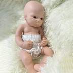 Image of Reborn Baby Dolls Artist Reborner Painted 16" Weighted Soft Platinum