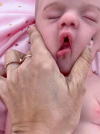 Image of Reborn Baby Dolls 18 Inch Can Open Mouth Silicone Reborn Doll Girl