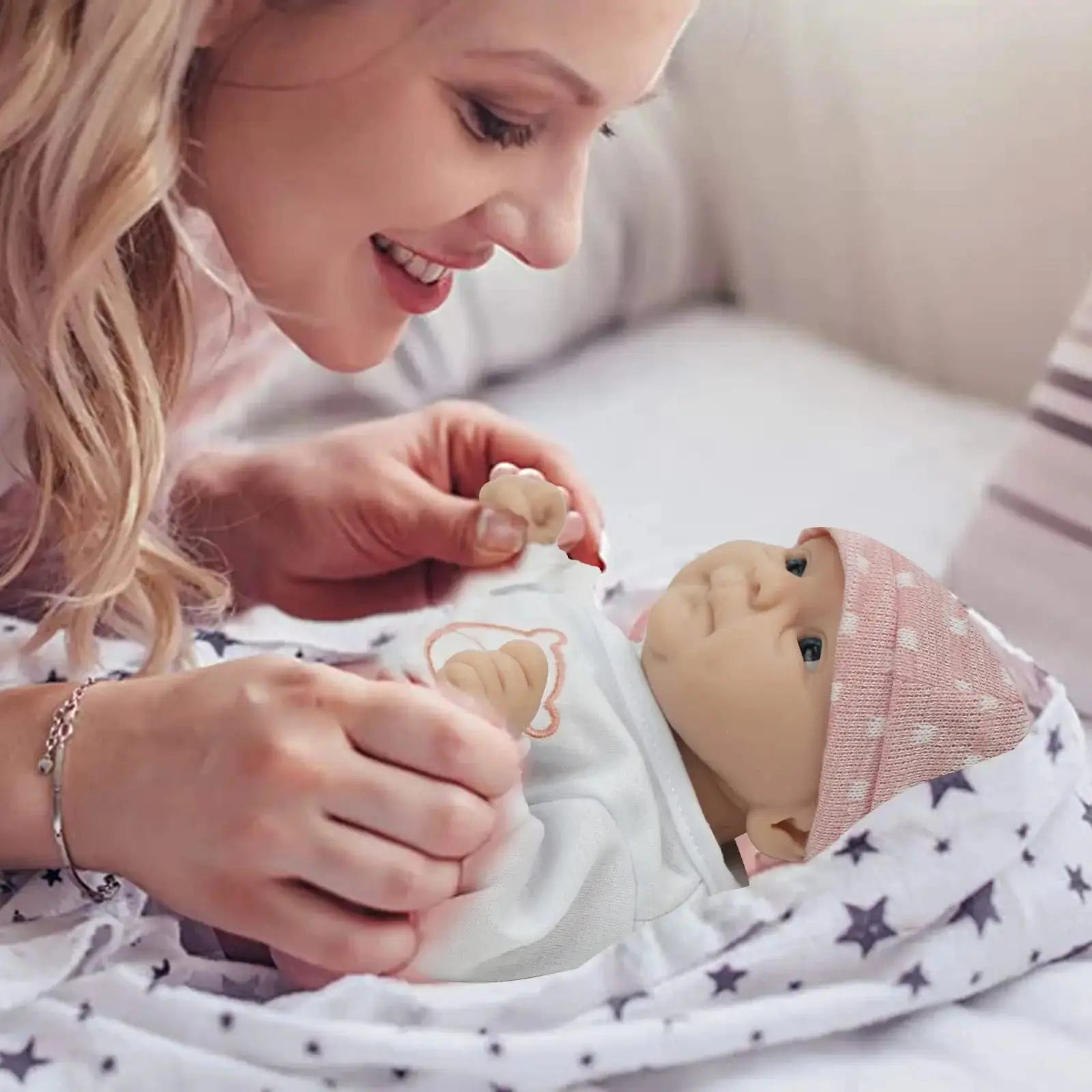 Image of Reborn Baby Dolls Realistic Reborn Baby Doll 14" Girl Soft Silicone